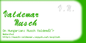 valdemar musch business card